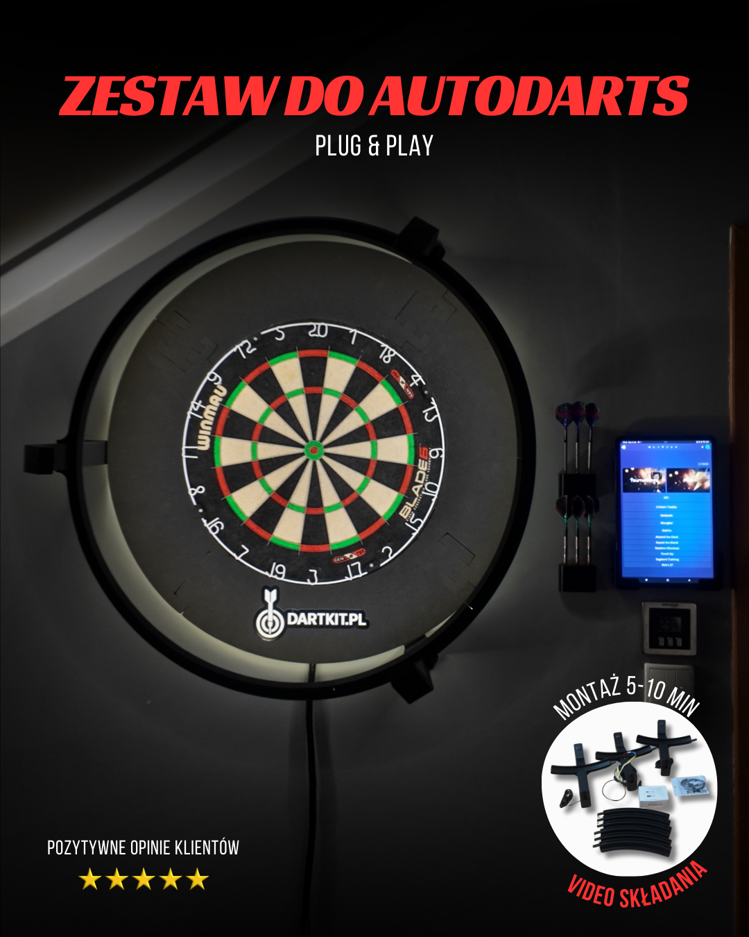 Kompletny zestaw do systemu Autodarts